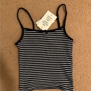 H&M Black and White Striped Camisole